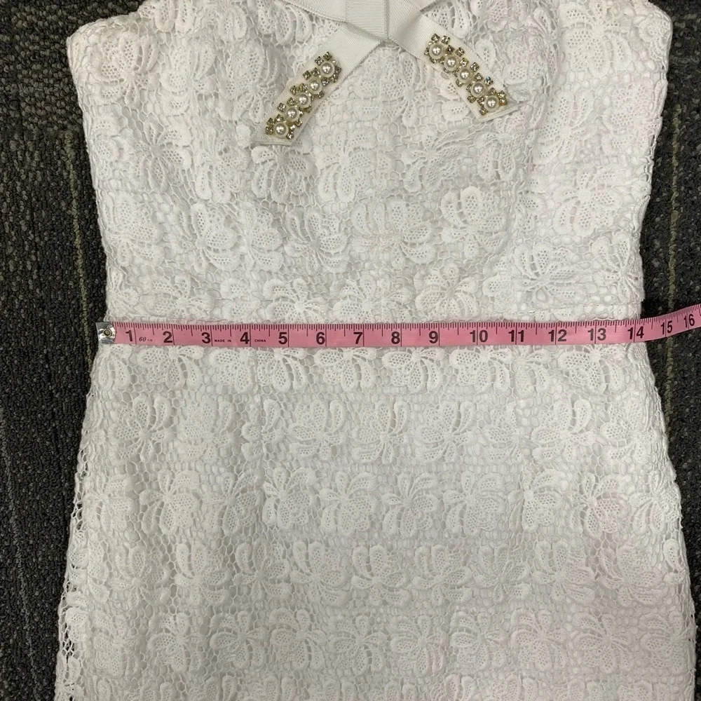 Lilly Pulitzer White Bumblebee Lace Larter Strapless Dress - Picture 7 of 12